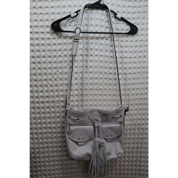 Aimee Kestenberg Leather Bucket Crossbody Bag Fly With Me Cloud - Picture 1 of 10